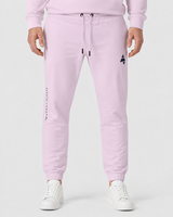 Model wearing the rose pink AFLETE Urban joggers 017, joggers front view