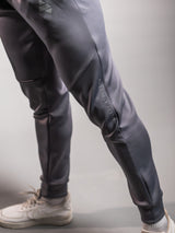 Grey AFLETE Tech Series tracksuit 005, joggers logo close up