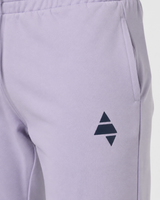 Mauve AFLETE Urban joggers 017, leg wordmark close up